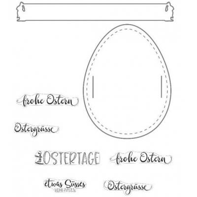 Vaessen Creative Mundart Clear Stamps und Stanzschablonen deutsch - Ostern